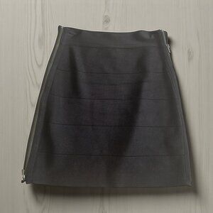 BEBE Black y2k Side Zip Bandage Mini Skirt Size Small